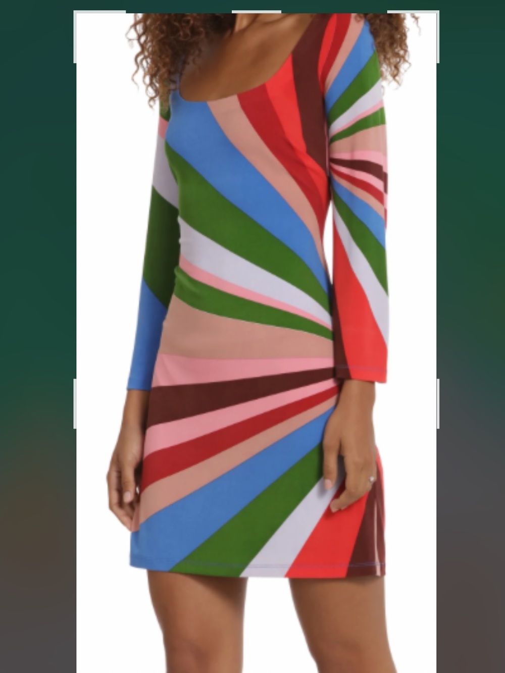 Maggy London retro 70’s dress, striped mini dress, multi colored vibrant dress